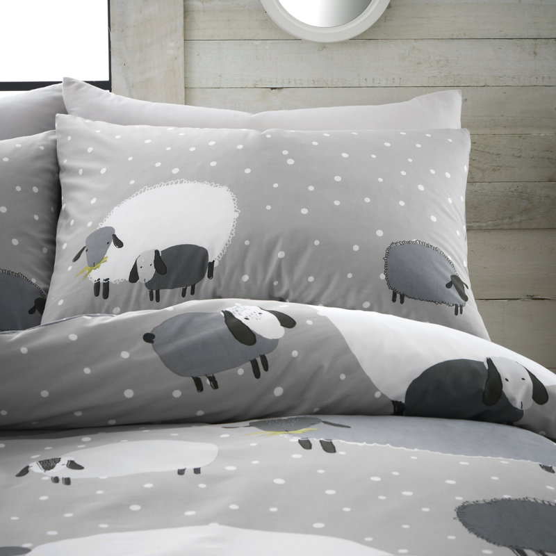 144 TC Duvet Cover Set, Double, Gray