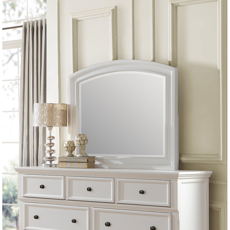 Aurane Traditional Dresser Mirror, White