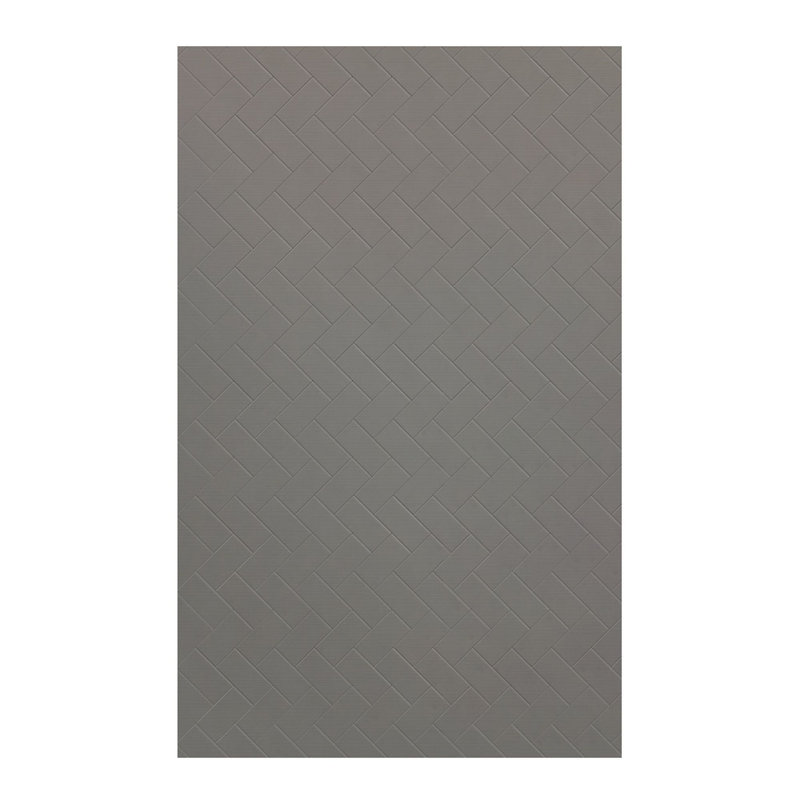 Panneau mural à coller Prodigy 60 po x 96 po, gris foncé (motif à chevrons texturé), PW6096-440