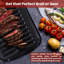 Poêle à griller antiadhésive en céramique 16,75 x 13 po avec grille - Poêle à griller à haute température
