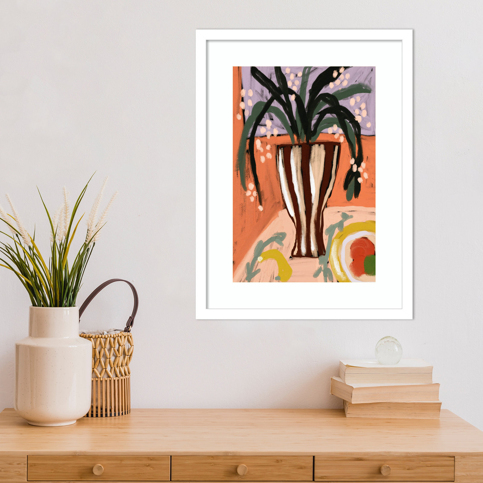 Floral Still Life No. 3 Print, White, 21" H x 16" W