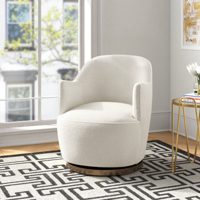 Levant Christian Boucle Swivel Accent Chair