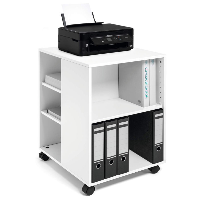 Durable Multi-Functional Trolley - 3 Tier White Rolling Cart Storage Organizer, White