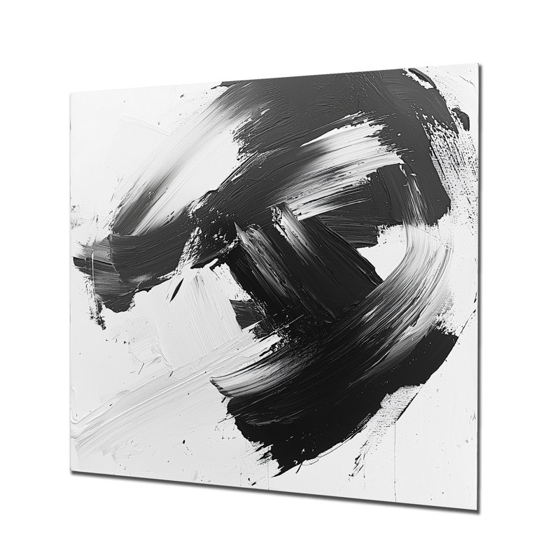 Monochromatique «Drift Of Shadows Into The Dark» - reproduction transitionnelle moderne sur métal, H 36 po x l 36 po