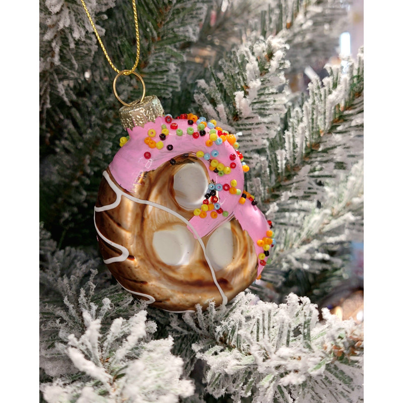 Ornement en verre de Noël - bretzel par Wizardi F07M3-30 HB-Sy25071