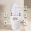 Heated Seat Toilet - Adjustable Temp, Dual Flush, Foot Infrared Sensor, Led Night , Compact Model Space