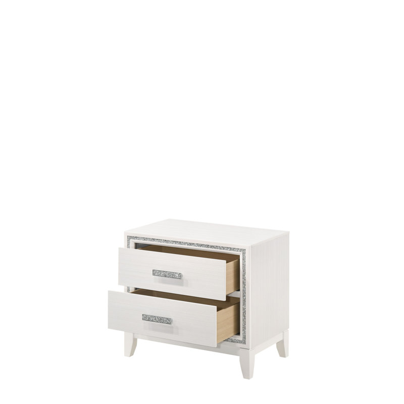 Table de chevet Haiden, Blanc