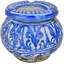 Cendrier en céramique à motif bleu marocain du début du 20e siècle fabriqué à la main