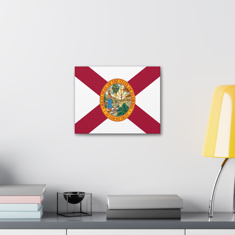 «Florida State Flag» sur toile, H 11 po x l 14 po