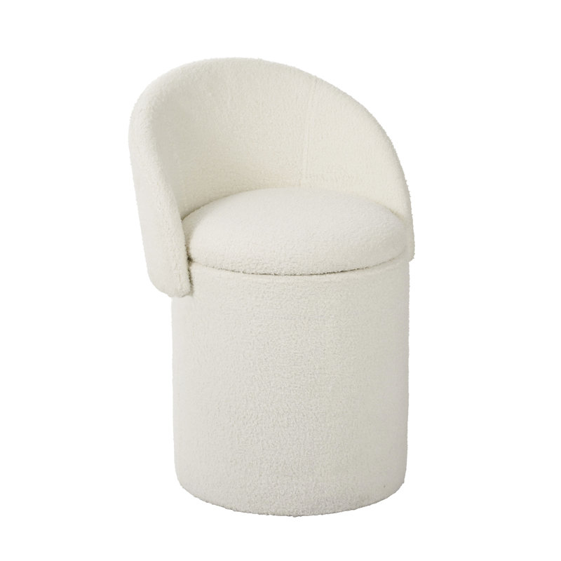 Manufactured Wood Accent Stool, White
