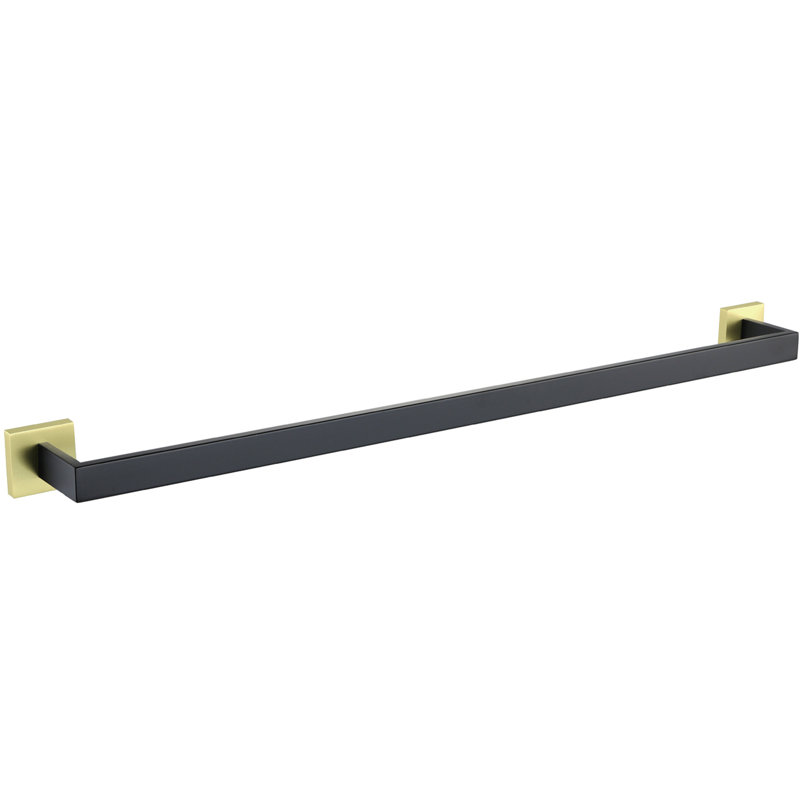 Porte-serviettes mural 25,5 po, Noir / or, null