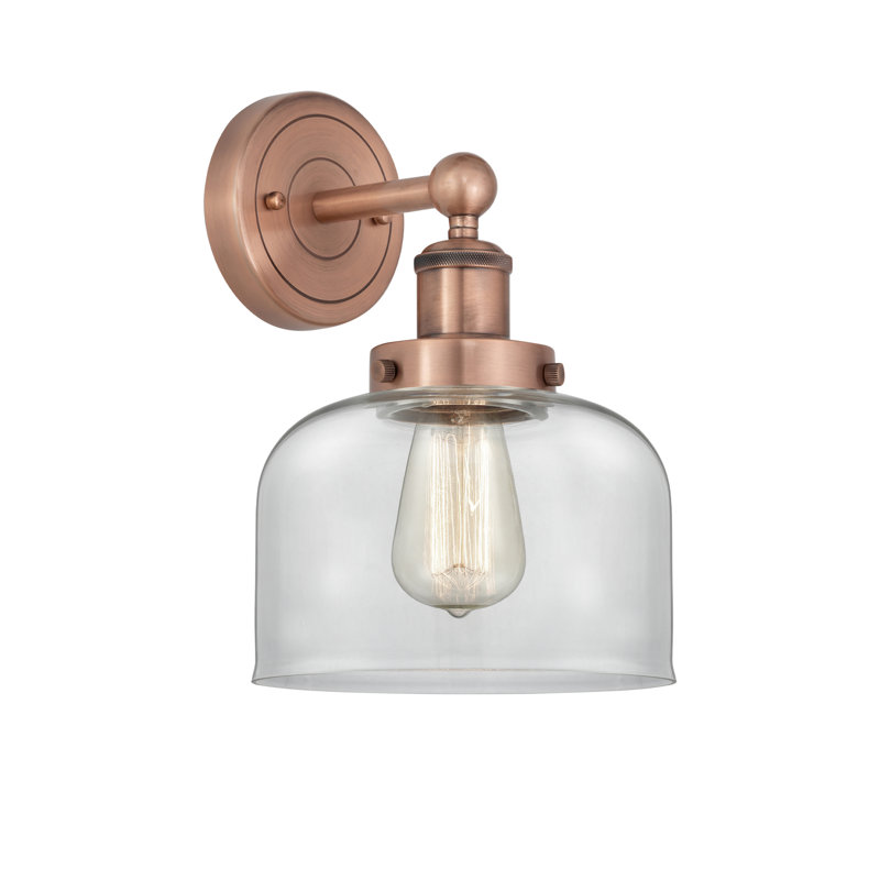 Cetronia Armed Sconce, Clear, Antique Copper