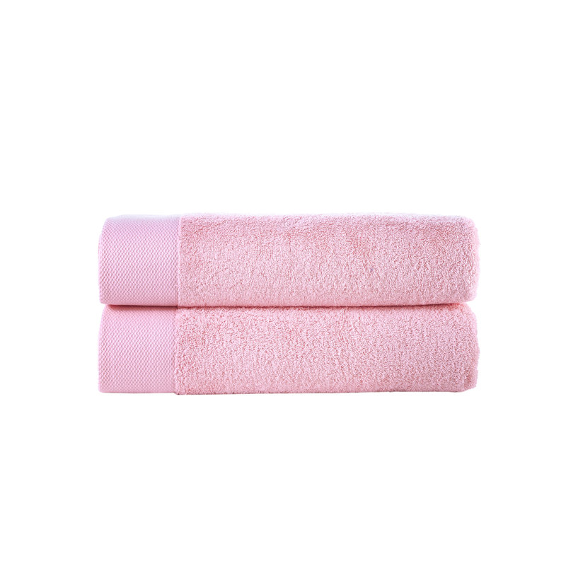 Turkish Cotton Plush Bath Sheet, Pink