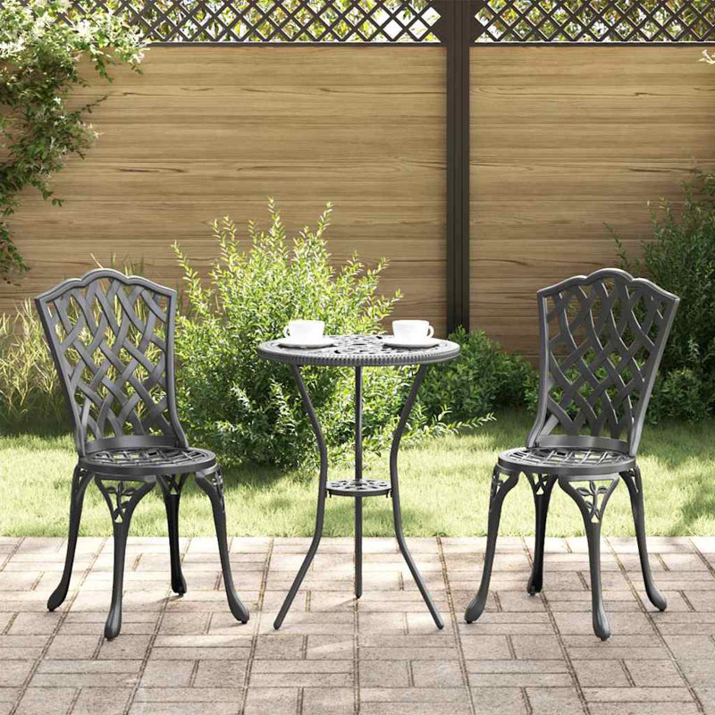 Patio Dining Side Chair, Black