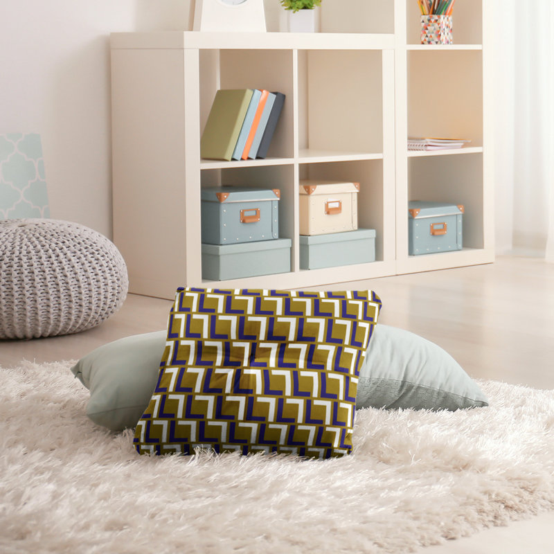 Housse et insert de coussin carré Baltimore, Noir / mauve / or métallique, 26'' x 26''