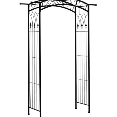 Treillis métallique de 2,13 m (7 pi) de haut, orné d'un motif arc-en-ciel attrayant, idéal pour les mariages et les cérémonies d'extérieur (noir).
