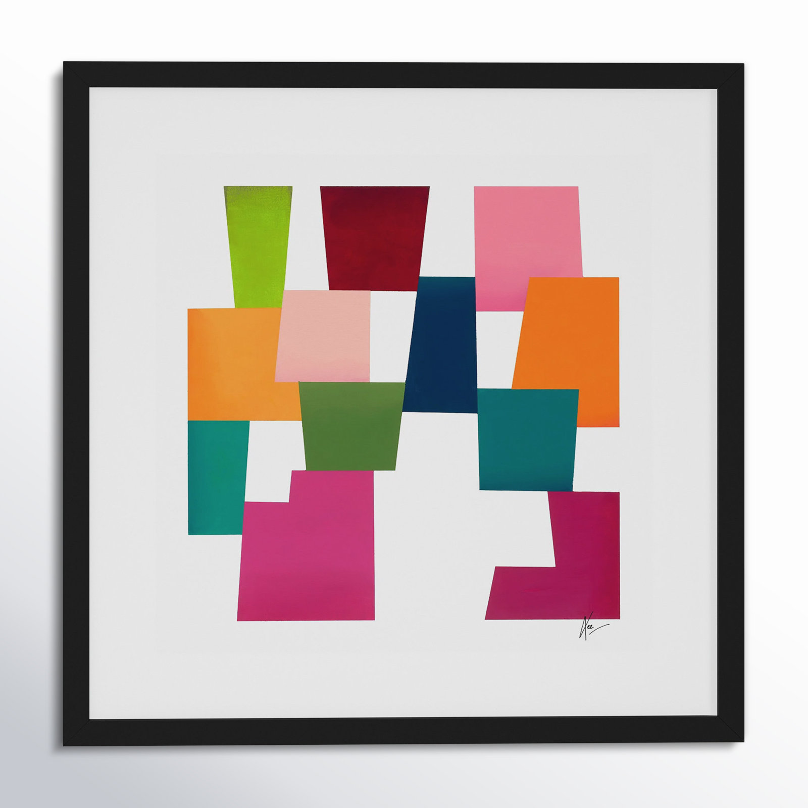 Color Blocks by Lee Lessem, Black, 16" H x 16" W x 1.25" D