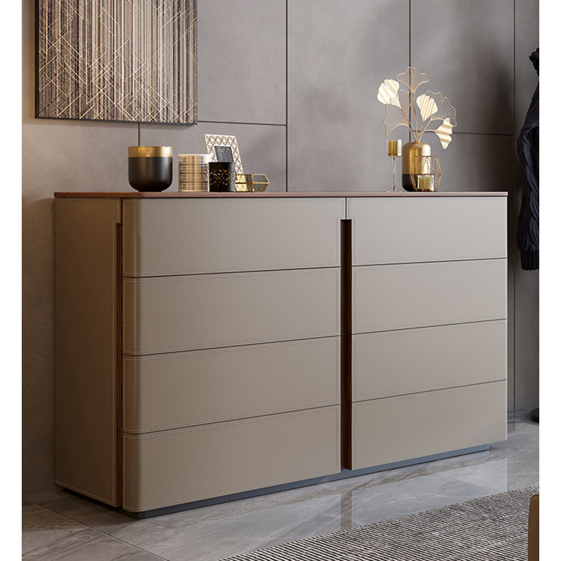 Armoire de rangement fonctionnelle et moderne, multi-tiroirs, Kaki, H 39,37 po x l 39,37 po x P 15,75 po