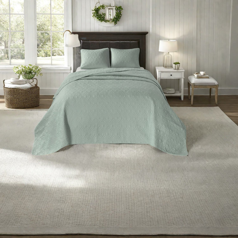 Ensemble de literie réversible en coton écume de mer, style chalet pour la maison