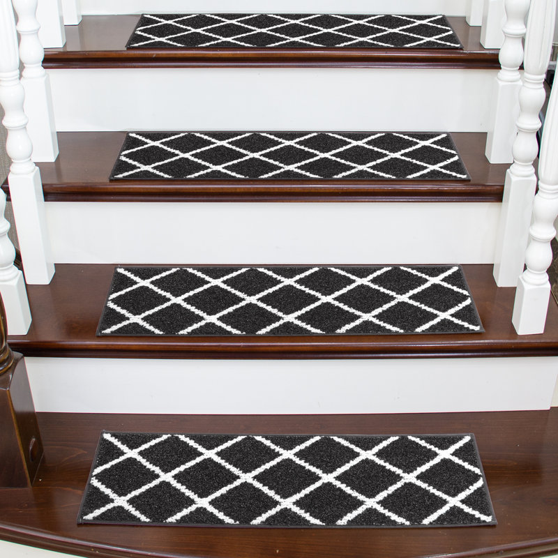 Tapis d'escalier antidérapant Minghui, Noir, 15