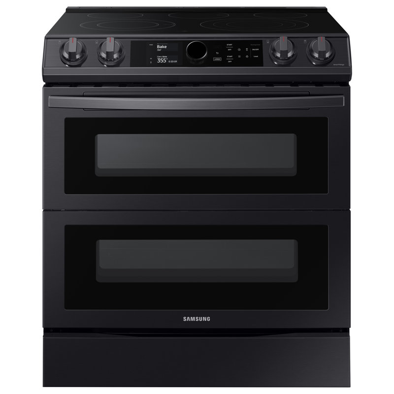 Cuisinière électrique 30 po 6,3 pi. Cu. Avec porte Flex Duo, Noir