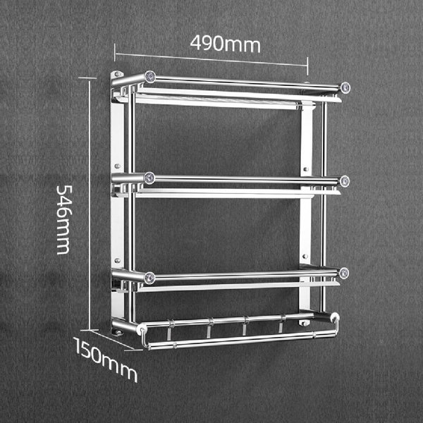 Lexie-Mae Drill & Screw Mount Stainless Steel Shower Caddy Rebrilliant