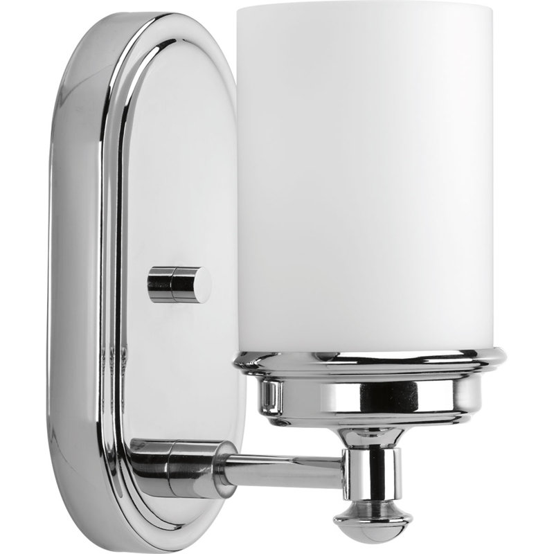 Applique murale de salle de bain 1 lumière Azairah, Chrome poli