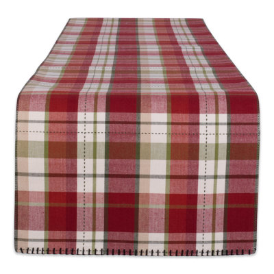Kehoe Plaid Reversible Embellished Table Runner