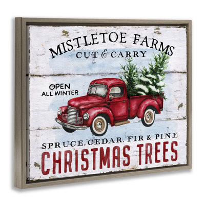 Art mural sur toile «Mistletoe Farm Trees» par Creatif Belle