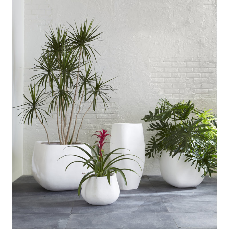Resin Pot Planter, 17" H x 17" W x 17" D