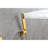 Brass Gold Shower Faucet With 3-Mode Rectangular Head And Handheld System 2