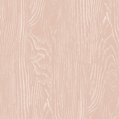 Faux Bois Woodgrain - Blush Wood Wallpaper