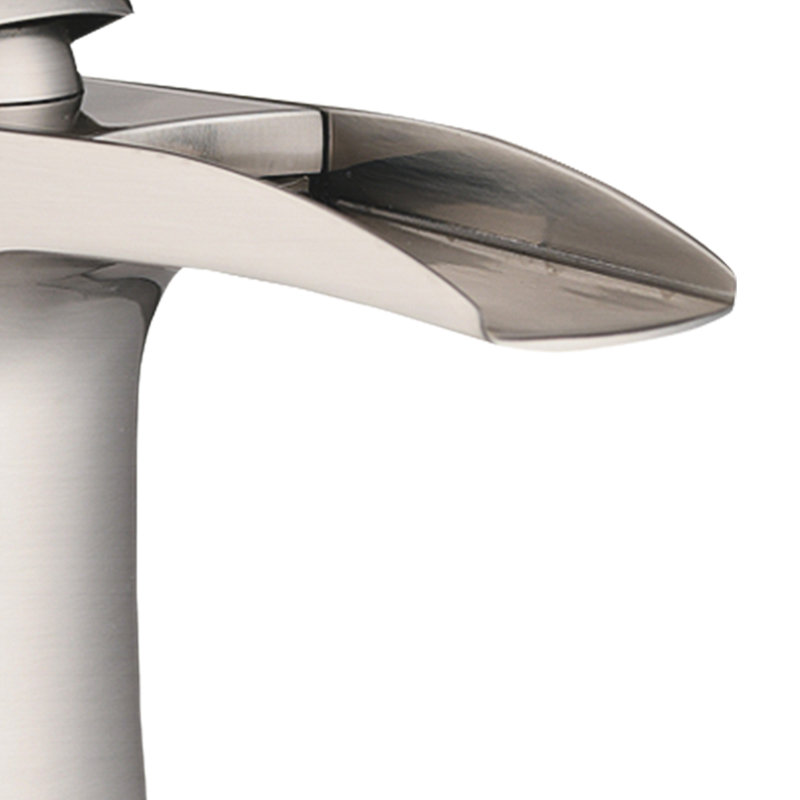 Robinet pour salle de bain à poignée simple - couleur nickel brossé, acier inoxydable rouille, laiton massif noir mat pour contrôle précis de la température dans les toilettes, plomb, corrosion