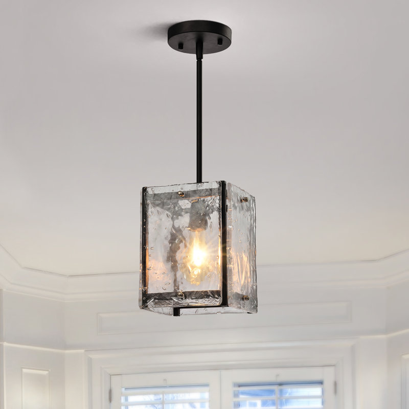 Kanode 1 - Light Dimmable Rectangular Glass Pendant, Dark Brown