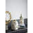 Flower Vase - 6.5"Dia x 9" - Green/Gold