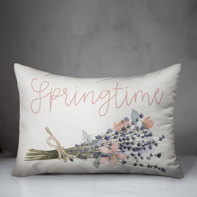 Springtime Bundled Flowers Rectangular Pillow Cover & Insert