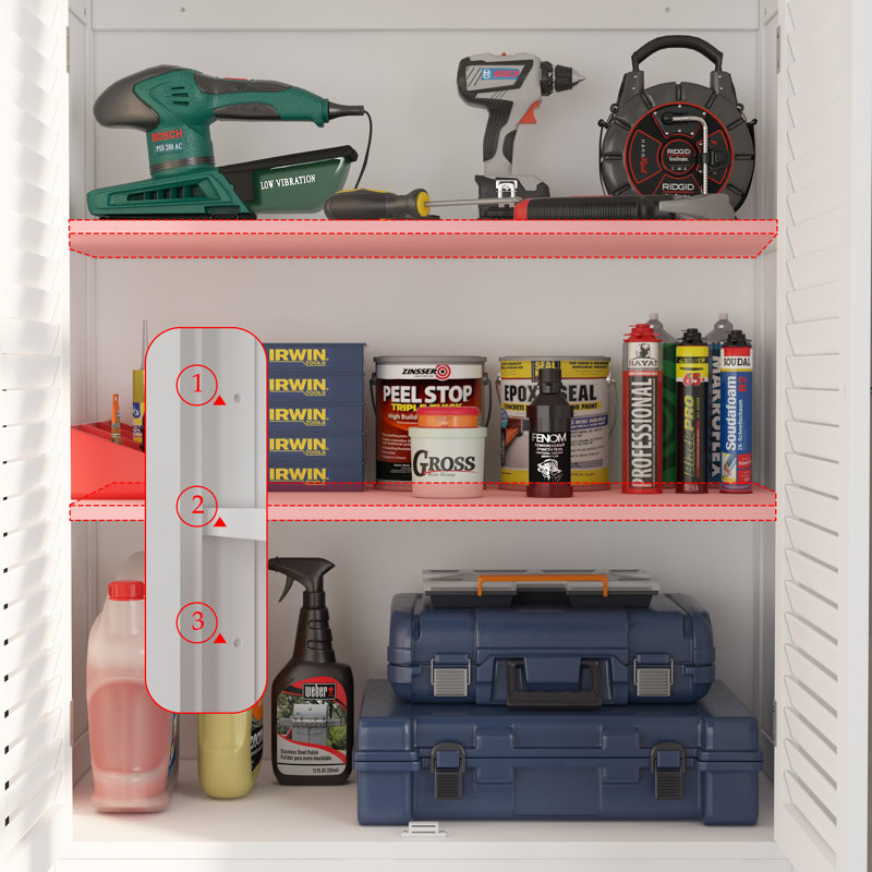 71.6"H Garage Storage Cabinets with Drawer