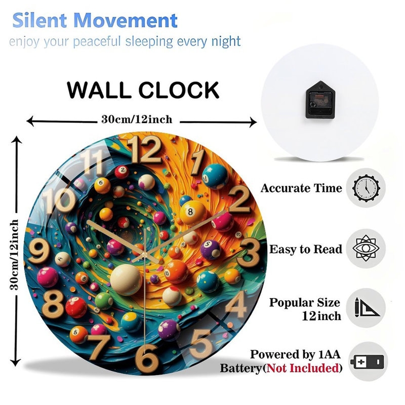 Horloge murale 12 po