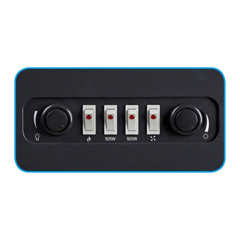 FXSGER 64 cm W Black Electric Fireplace