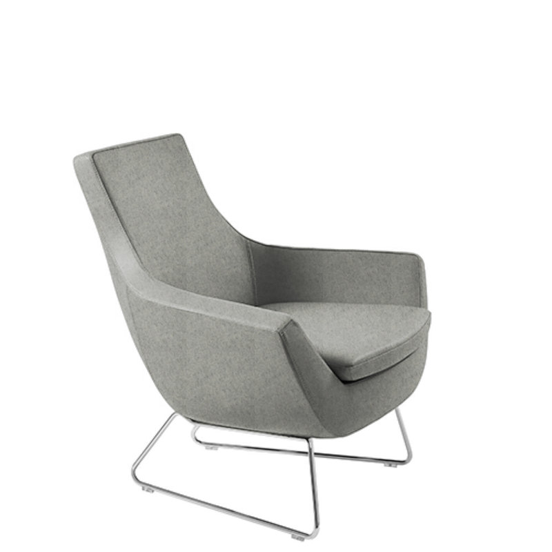Shipley 31" Wide Wool Armchair, Laine biologique gris clair