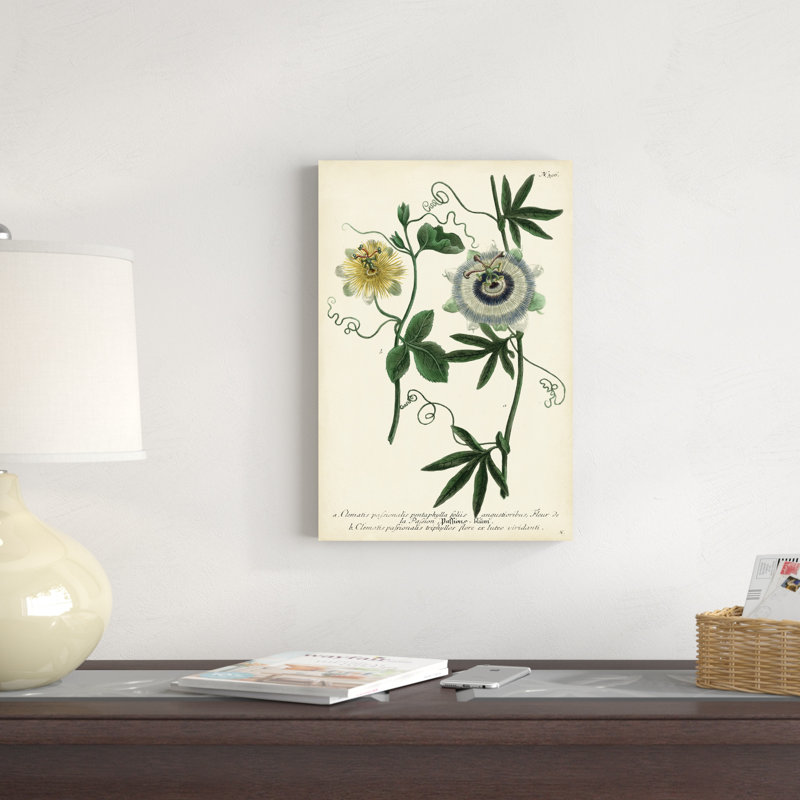 Fleur de passion antique II, H 18 po x l 12 po x P 1,25 po