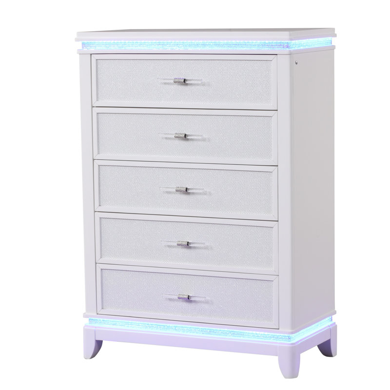 Commode moderne blanc laiteux