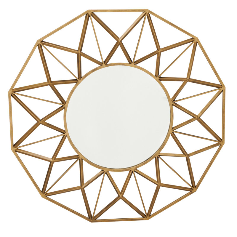 Belinda Metal Circle Wall Mirror
