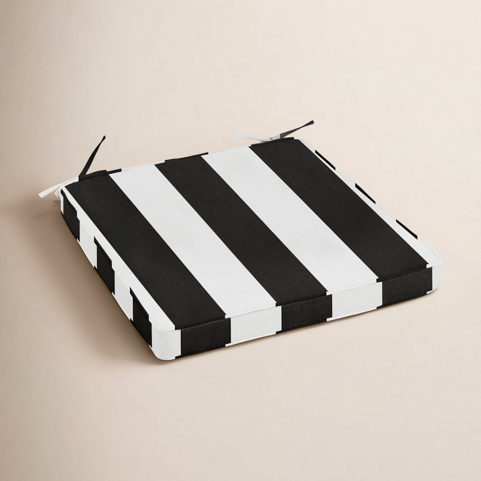 Eldine Sunbrella Striped Outdoor Dining Chair Cushion