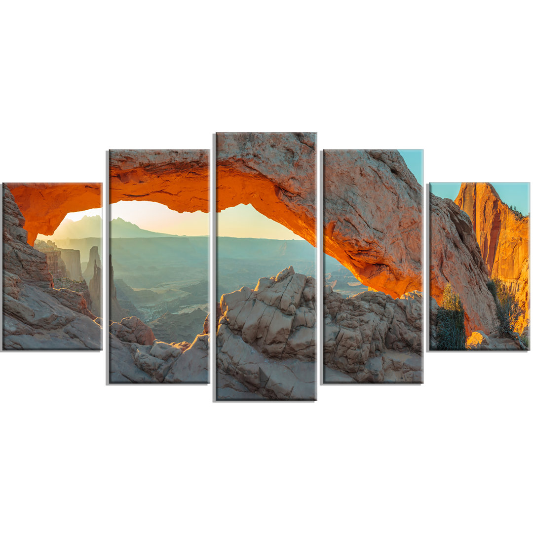 " Mesa Arch Canyon Lands Utah Park " 5 - Pieces Union Rustic
