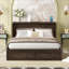 Armoire-lit escamotable en bois massif, grand lit plateforme pliable peu encombrant pour les petites chambres et les chambres d'amis, style campagne gris ardoise