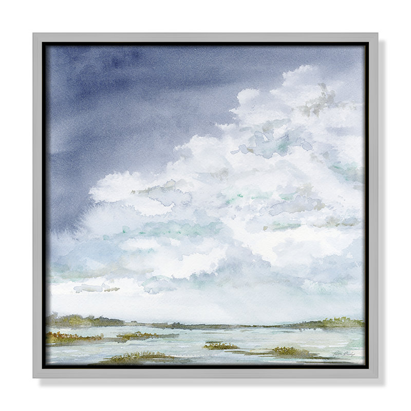 Clouds Left - Square Version Print by Patti Bishop, Silver, 13.5" H x 13.5" W