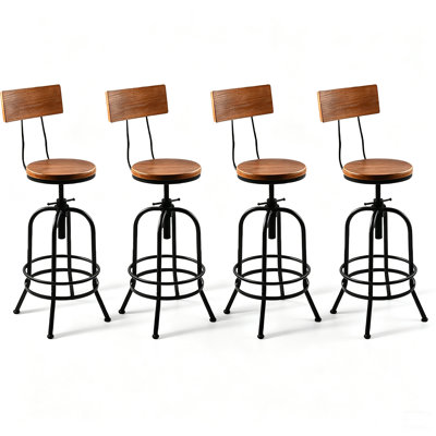 Tabouret de bar industriel pivotant réglable