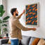 Swimming Fish Pattern Coastal - Wrapped Canvas-766556608-766556609