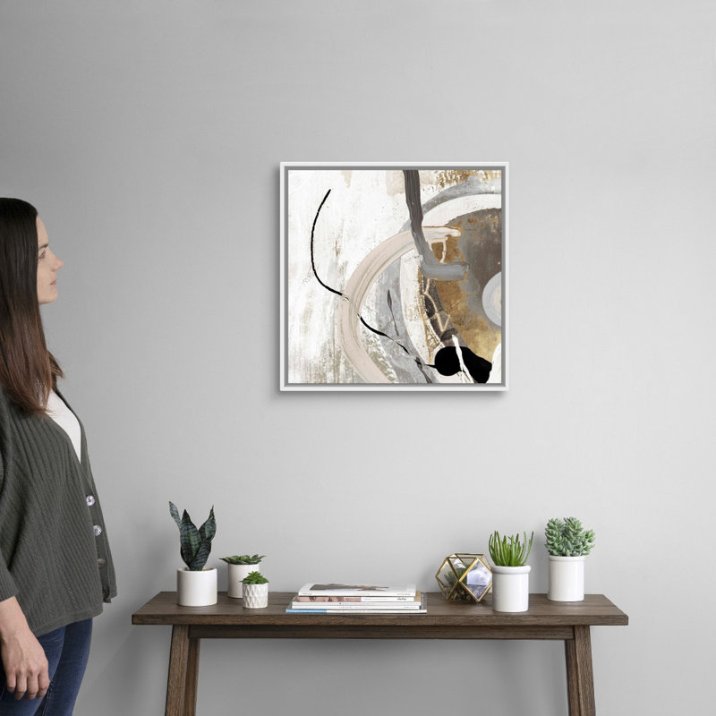 Tangled II, reproduction d'art sur toile, Toile avec cadre flottant, H 21,25 po x l 21,25 po, Blanc